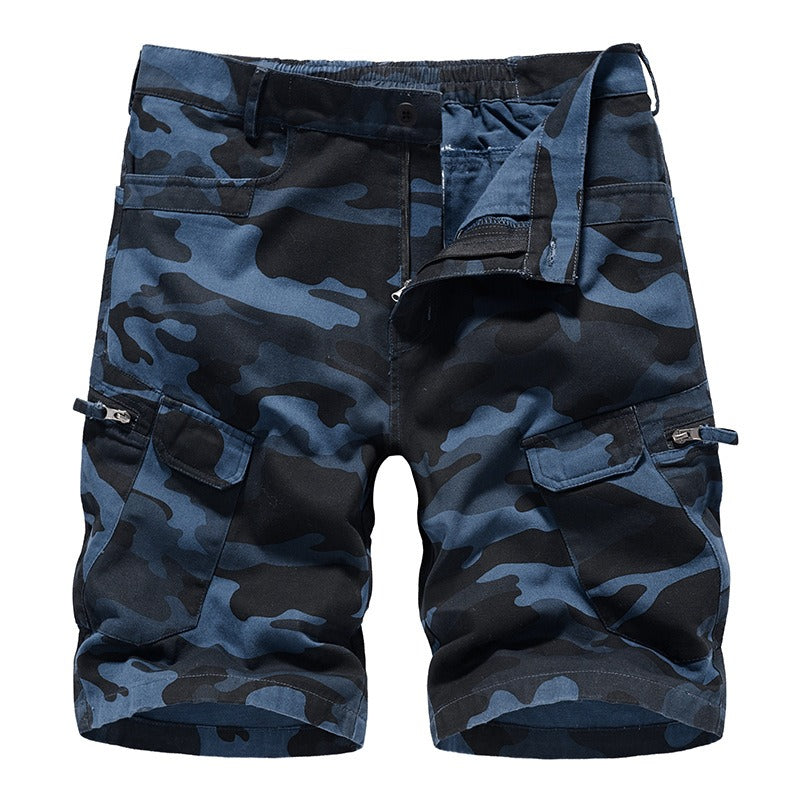 Men's Camo Cargo Capris — Loose Fit Cotton