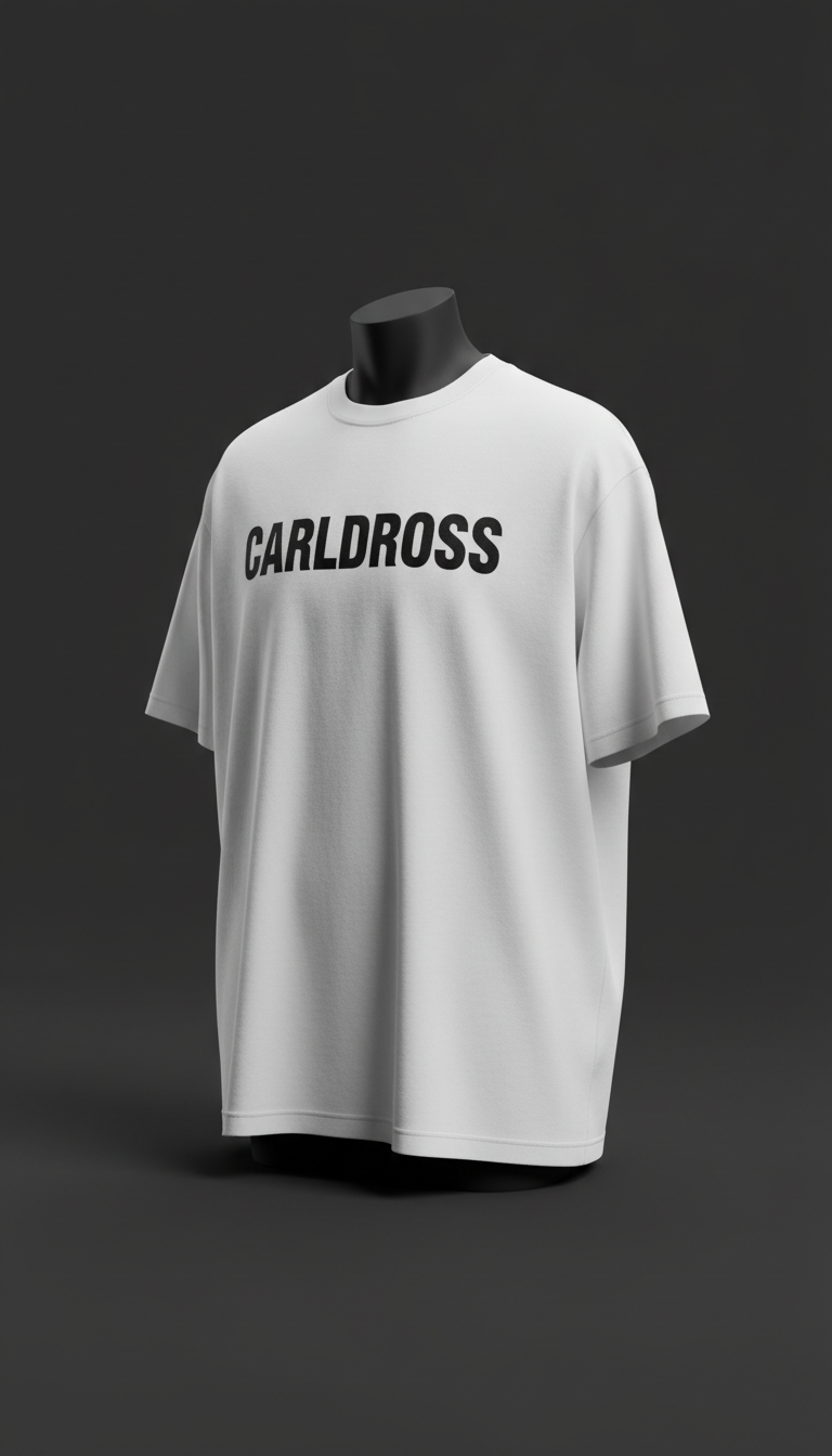 Oversized White Typography T-Shirt