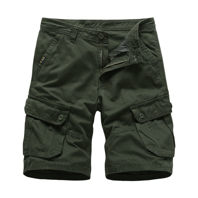 Men's Cotton Cargo Capris — Casual Loose Fit