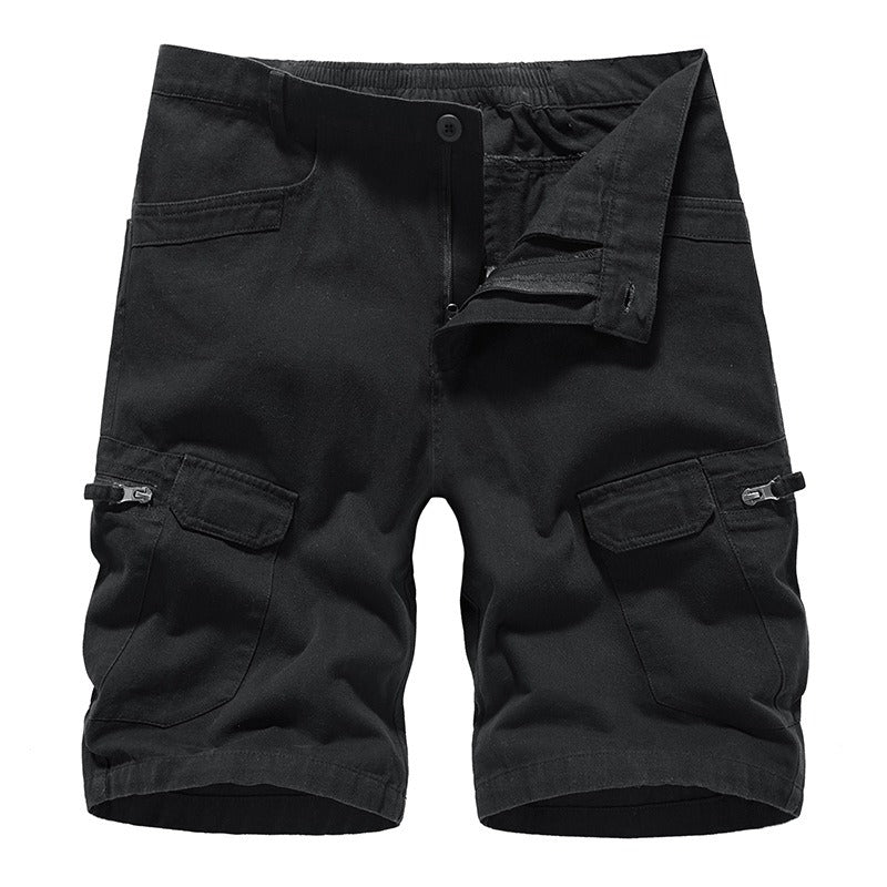 Men's Camo Cargo Capris — Loose Fit Cotton