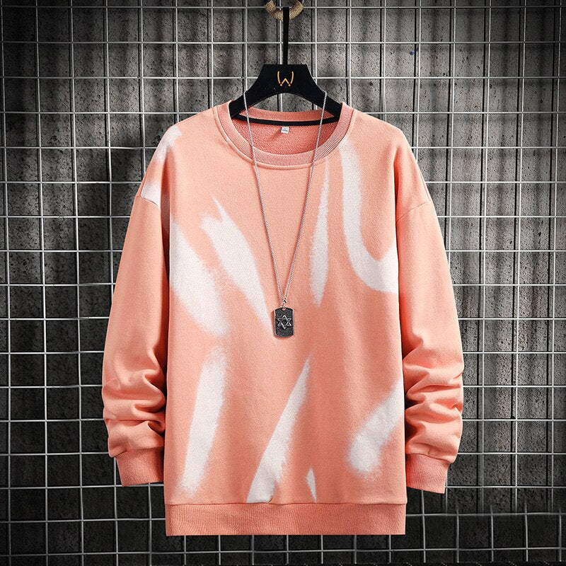 Street Print Pullover Sweatshirt