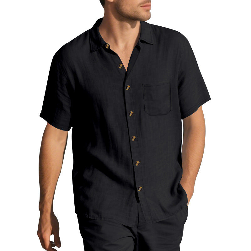 Men's Casual Open-Front Shirt — Lightweight Relaxed Fit