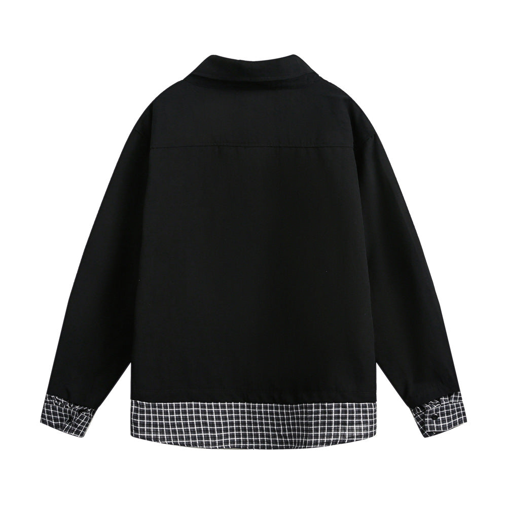 Dual Lapel Colorblock Overshirt