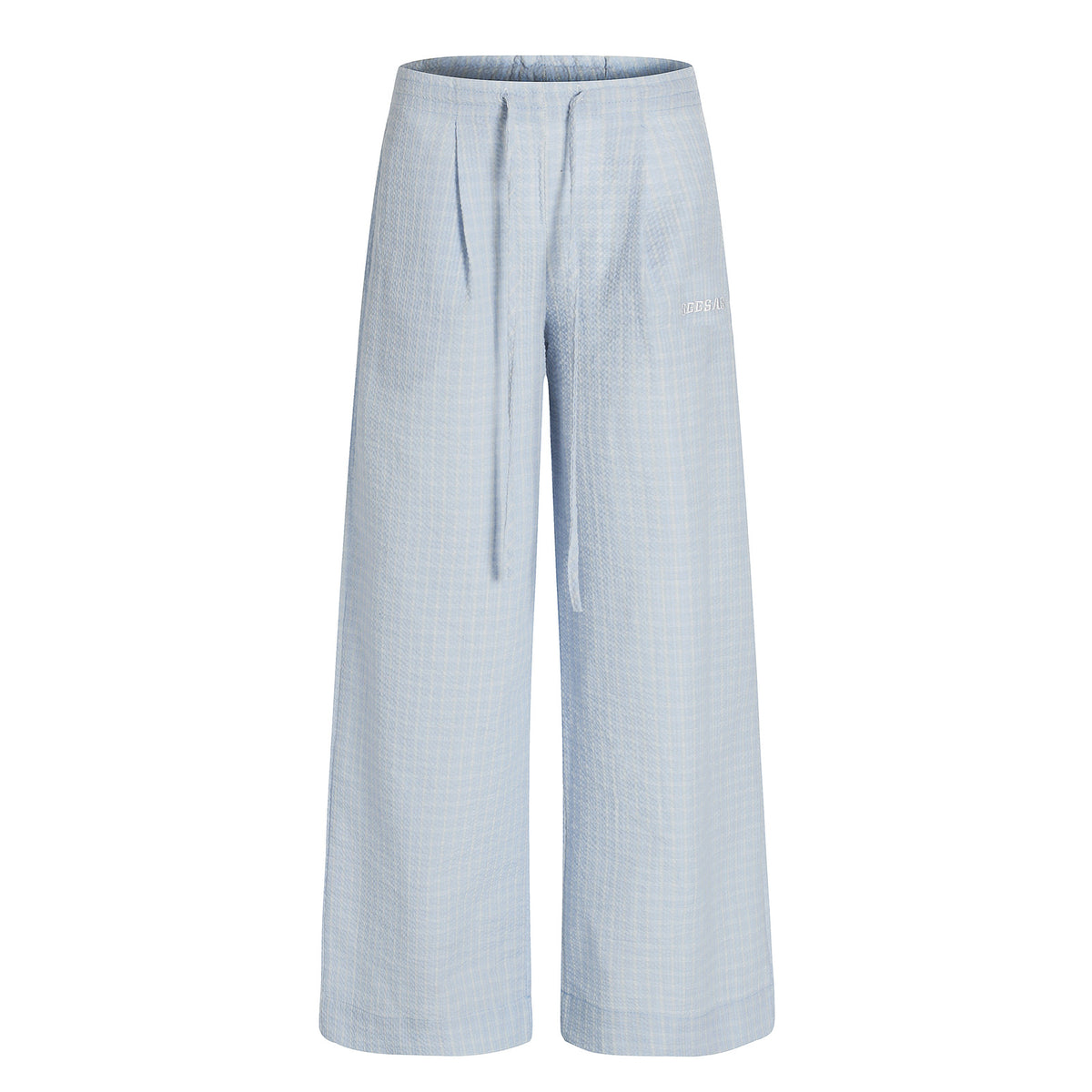 Checkered Wide-Leg Trousers