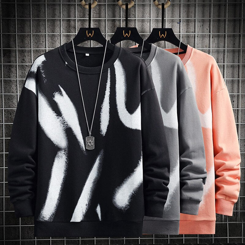 Street Print Pullover Sweatshirt