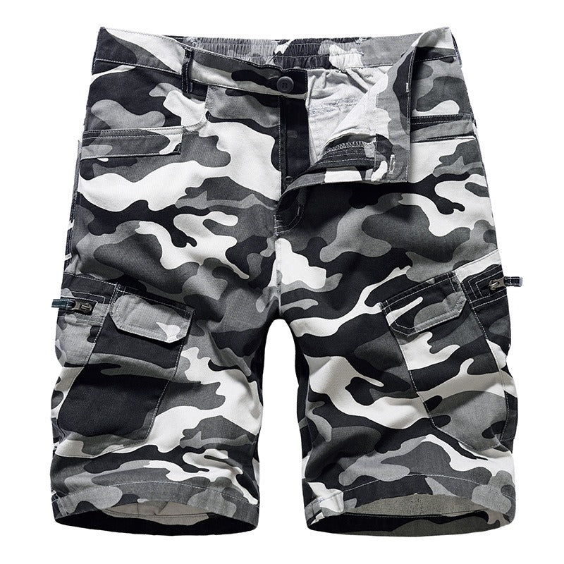 Men's Camo Cargo Capris — Loose Fit Cotton