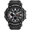 SMAEL 1802D Men's Dual Time Military Sport Watch — 50M Waterproof
