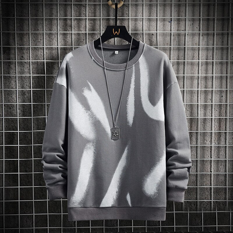 Street Print Pullover Sweatshirt