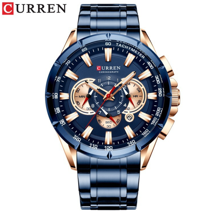 CURREN 8363 Men's Quartz Analog Watch — Stainless Steel Band