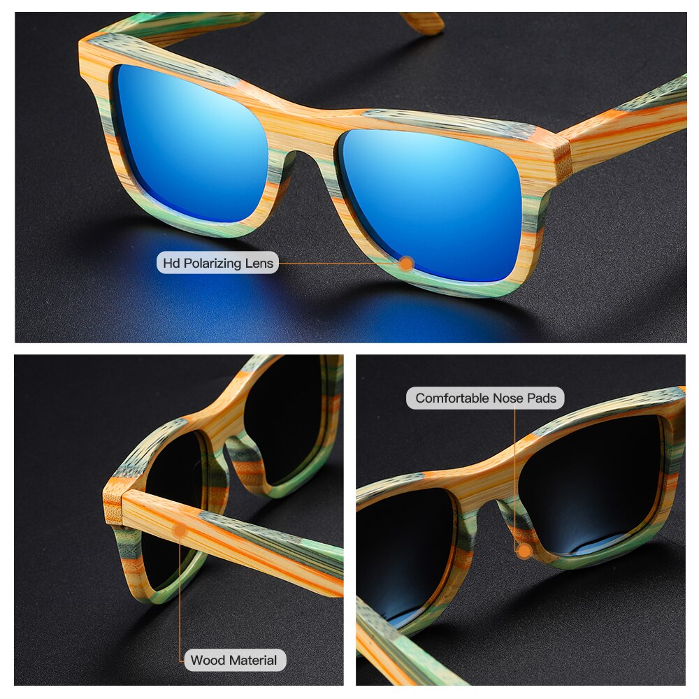 Wood Frame Polarized Sunglasses