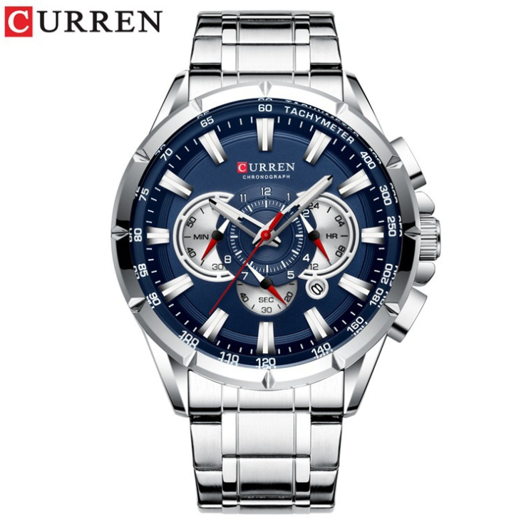 CURREN 8363 Men's Quartz Analog Watch — Stainless Steel Band