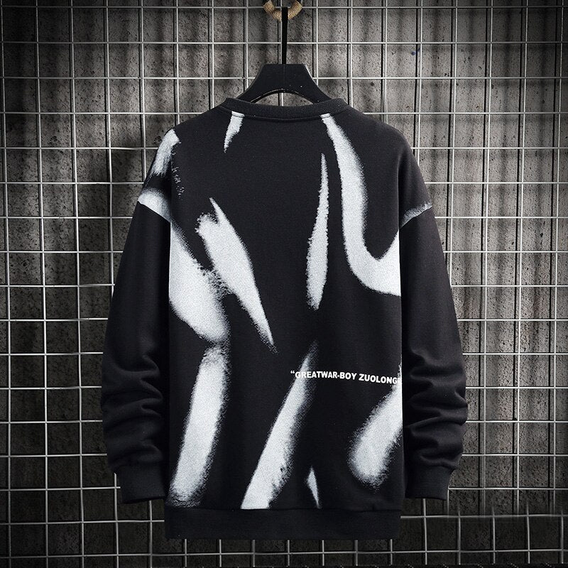 Street Print Pullover Sweatshirt