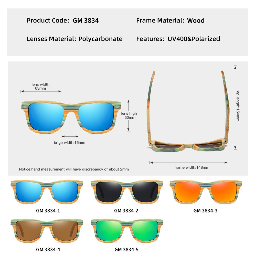 Wood Frame Polarized Sunglasses