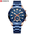 Men's Six-Hand Calendar Quartz Watch — Stainless Steel Business Watch