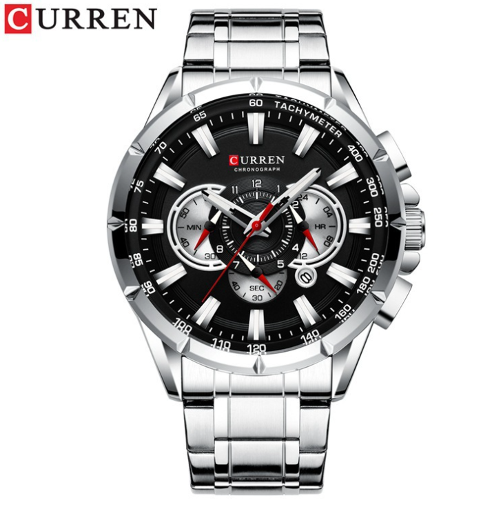 CURREN 8363 Men's Quartz Analog Watch — Stainless Steel Band