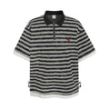 Striped Embroidery Street Tee — Relaxed Fit
