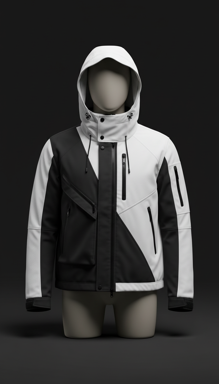 Paneled Technical Streetwear Jacket