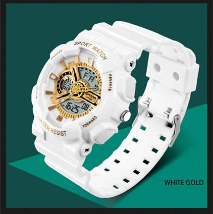 Men's LED Digital Sports Watch — Waterproof Military Style