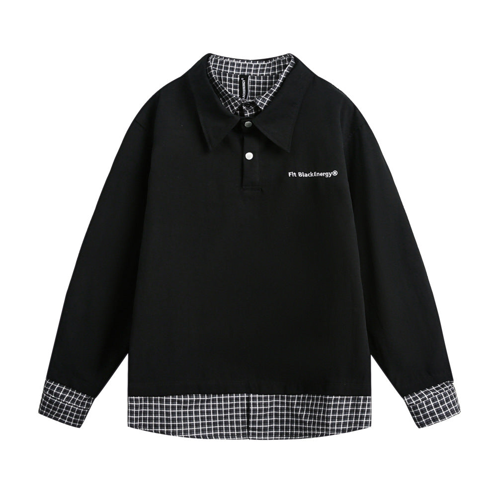 Dual Lapel Colorblock Overshirt
