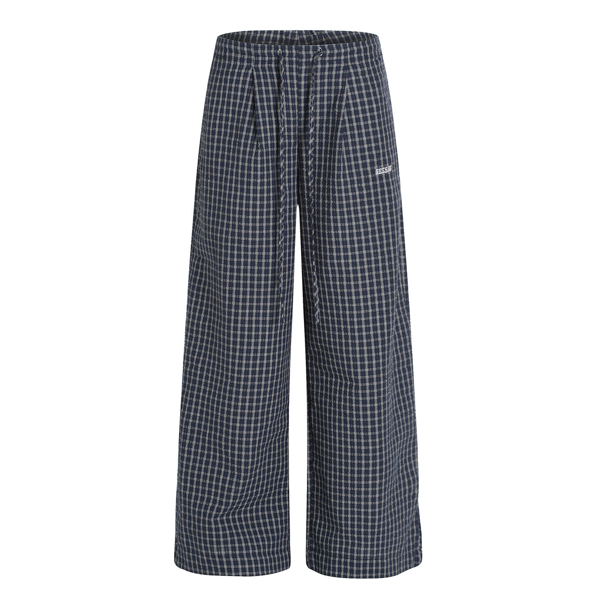 Checkered Wide-Leg Trousers