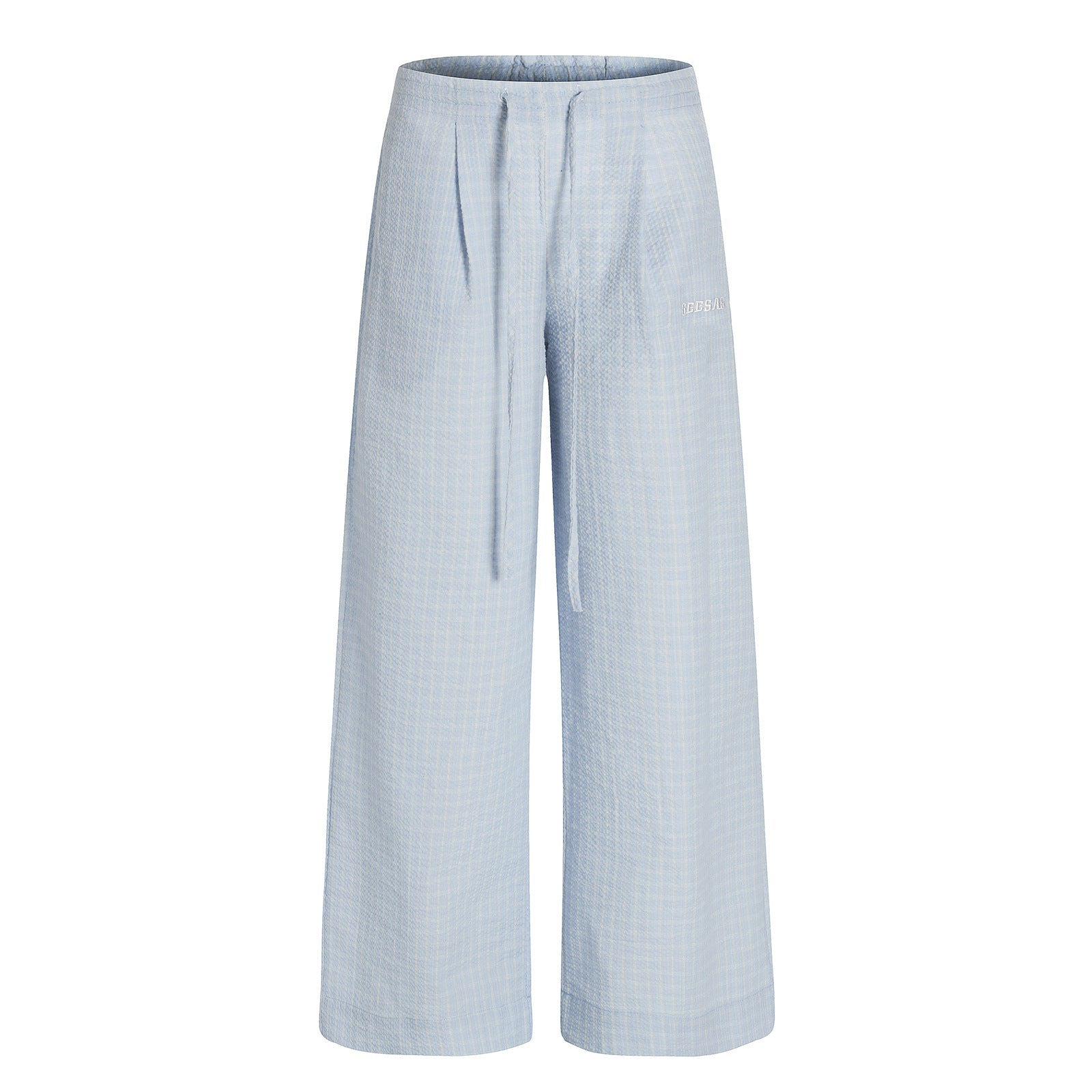 Checkered Wide-Leg Trousers