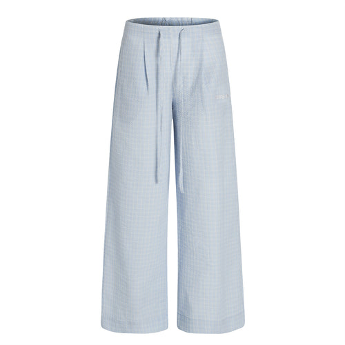 Checkered Wide-Leg Trousers