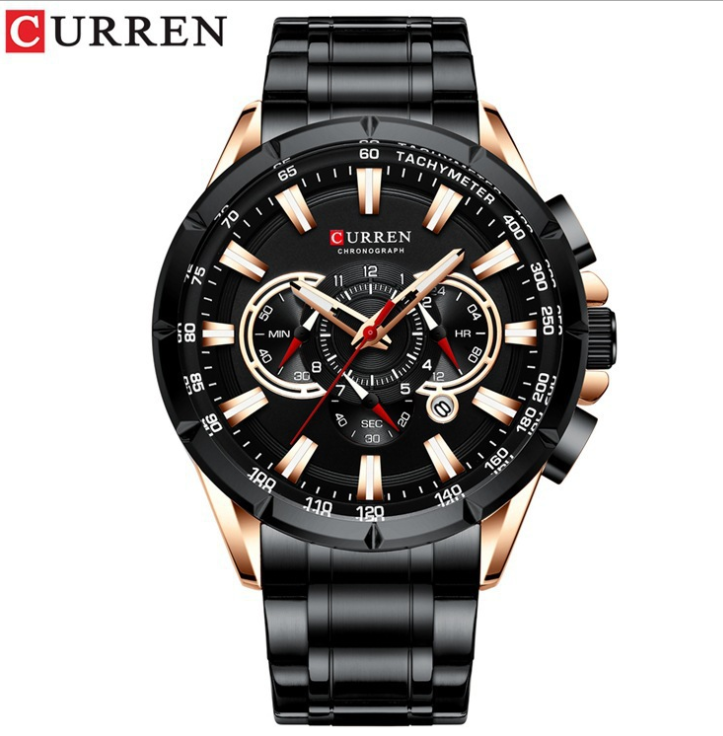 CURREN 8363 Men's Quartz Analog Watch — Stainless Steel Band