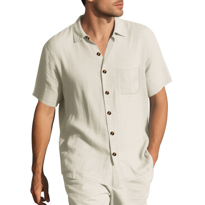 Men's Casual Open-Front Shirt — Lightweight Relaxed Fit