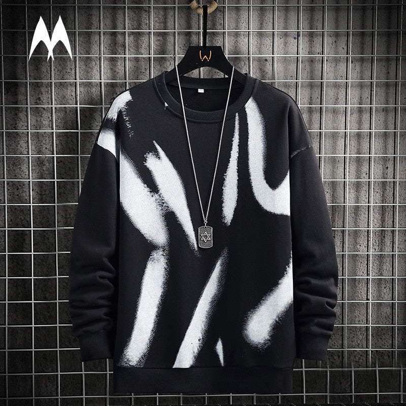 Street Print Pullover Sweatshirt