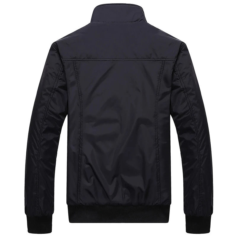 Stand Collar Slim Bomber Jacket