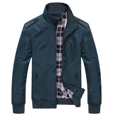 Stand Collar Slim Bomber Jacket
