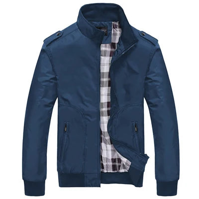 Stand Collar Slim Bomber Jacket