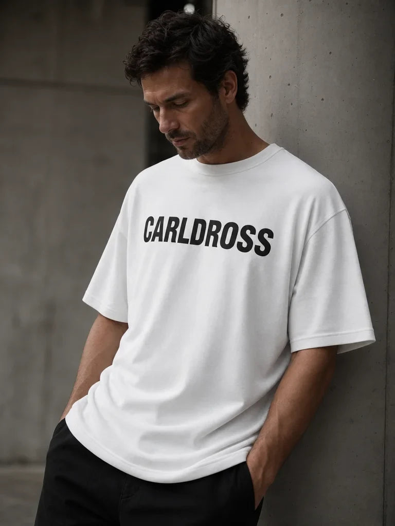 [Scale AI] lifestyle — Oversized White Typography T-Shirt